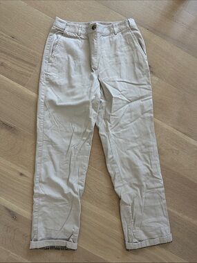 L.L.Bean Flannel-Lined Khaki Pants Women's 6 Straight Leg Winter
